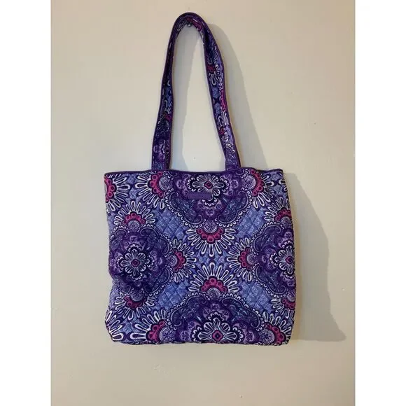 Purple Vera Bradley Tote Bag - Picture 1 of 3